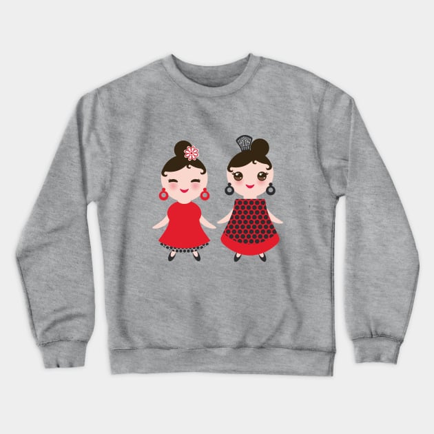 Spanish Flamenco Dancer (8) Crewneck Sweatshirt by EkaterinaP